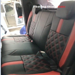 Bọc độ ghế da thật CN thái lan Ford Ranger 2015 (Đỏ-đen)